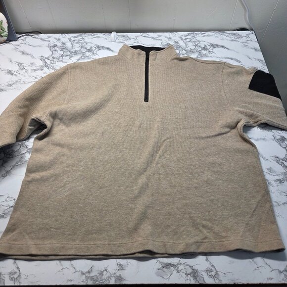 Orvis Men XL Brown Gray Beige Longsleeve Quarter Zip Pullover Sweatshirt Bundle - Picture 11 of 13